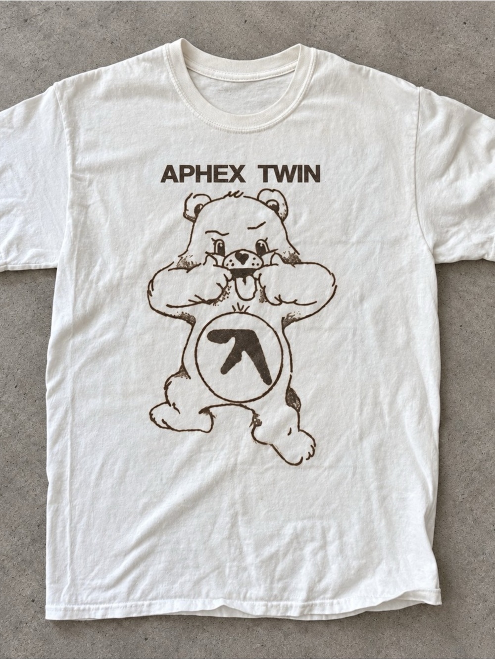 Aphex Twin Bear White Gildan Graphic T-Shirt